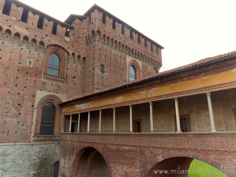 Milan (Italy) - The "Ponticella" (small bridge) of the Sforza Castle